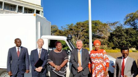 JAPAN HANDED OVER REFRIGERATED VEHICLES TO MALAWI.